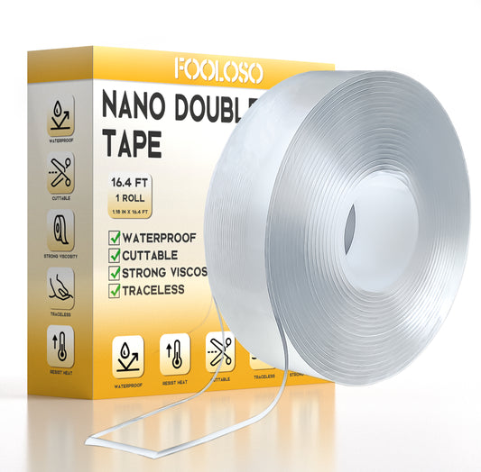 FOOLOSO Double Sided Tape Heavy Duty (1.18 Inches, 16.4 FT)